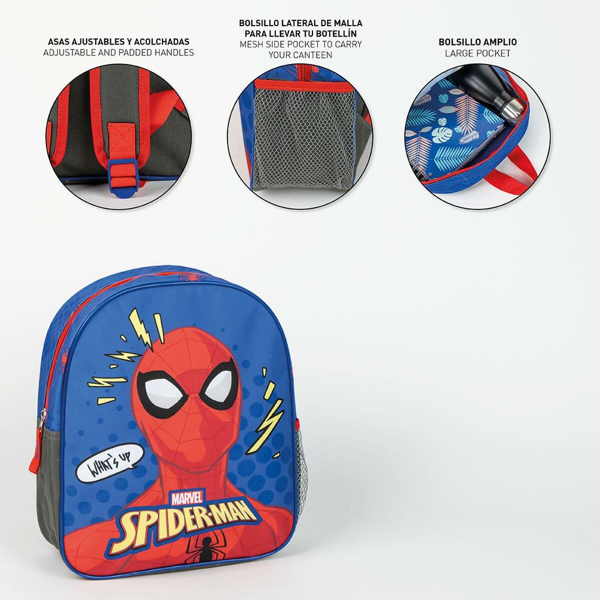 Skolryggsäck Spider-Man Blå 8,0 x 30,0 x 25,0 cm-Kontor och Kontorsmaterial, Skol- och utbildningsmaterial-Spider-Man-peaceofhome.se