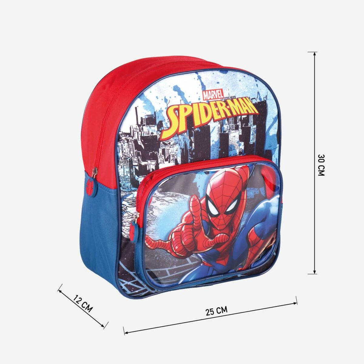 Skolryggsäck Spider-Man Röd 25 x 30 x 12 cm-Kontor och Kontorsmaterial, Skol- och utbildningsmaterial-Spider-Man-peaceofhome.se
