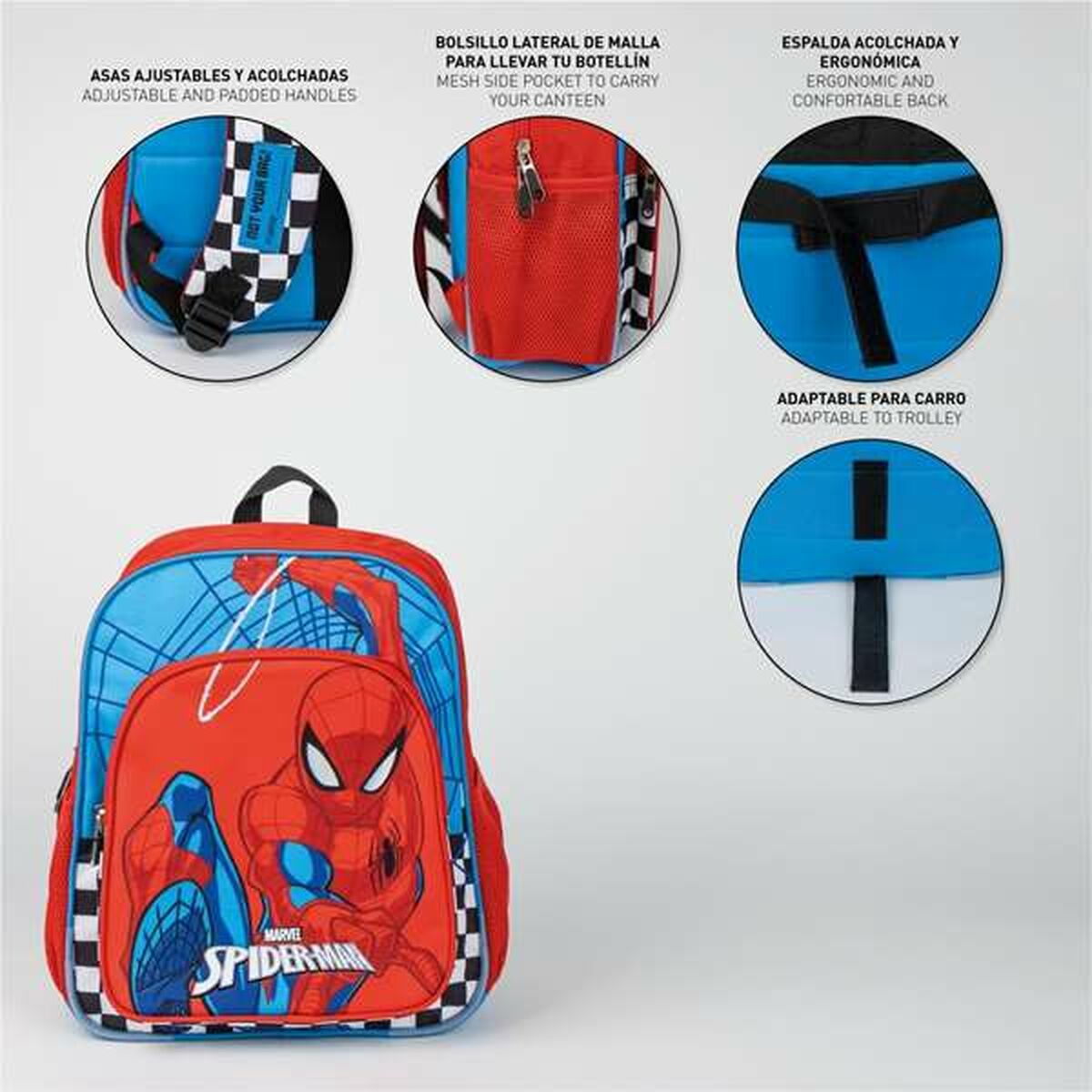 Skolryggsäck Spider-Man Röd 31 x 12 x 38 cm-Kontor och Kontorsmaterial, Skol- och utbildningsmaterial-Spider-Man-peaceofhome.se