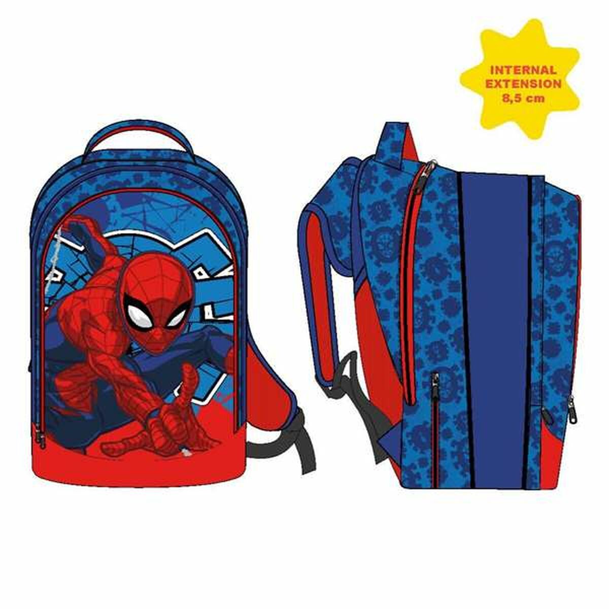 Skolryggsäck Spider-Man Röd 41 cm-Kontor och Kontorsmaterial, Skol- och utbildningsmaterial-Spider-Man-peaceofhome.se