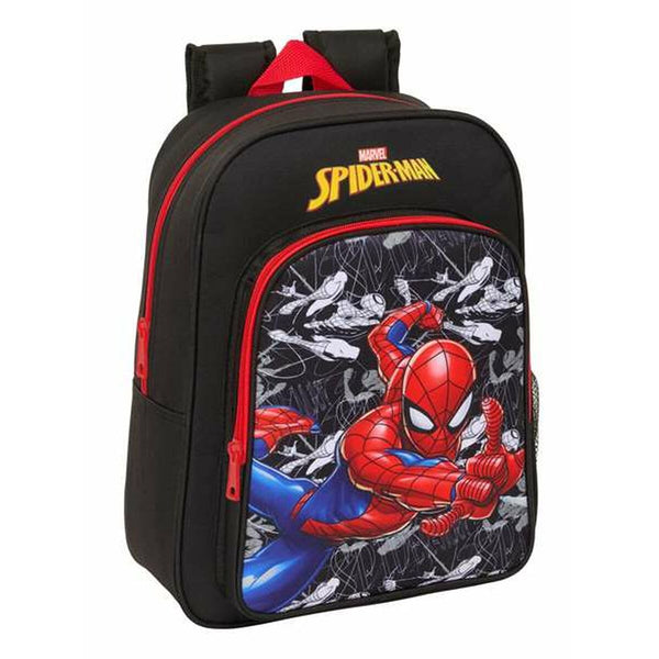 Skolryggsäck Spider-Man Svart Röd 26 x 34 x 11 cm-Kontor och Kontorsmaterial, Skol- och utbildningsmaterial-Spider-Man-peaceofhome.se