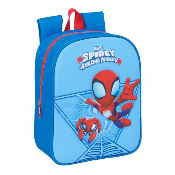 Skolryggsäck Spidey Blå 22 x 27 x 10 cm-Kontor och Kontorsmaterial, Skol- och utbildningsmaterial-Spidey-peaceofhome.se