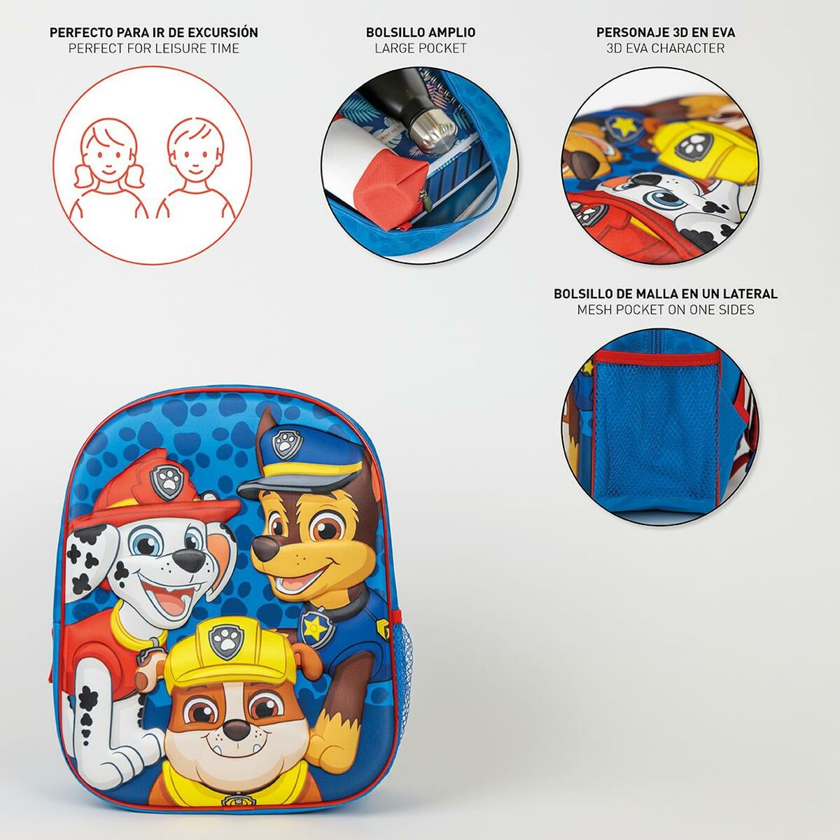 Skolryggsäck The Paw Patrol Blå 25 x 31 x 10 cm-Kontor och Kontorsmaterial, Skol- och utbildningsmaterial-The Paw Patrol-peaceofhome.se