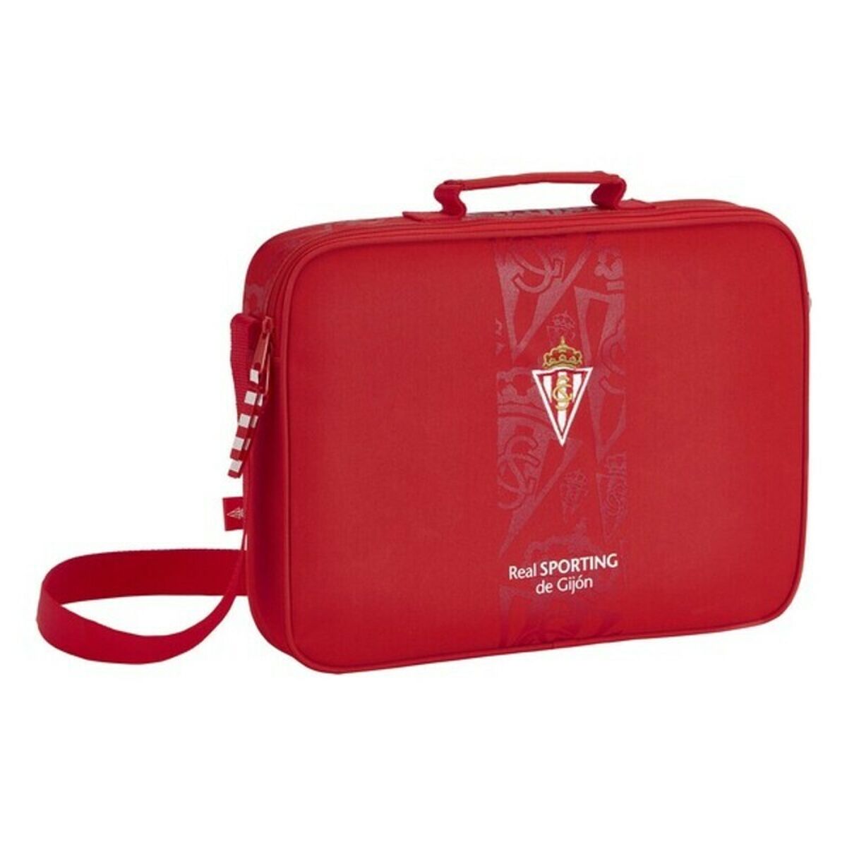 Skolväska Real Sporting de Gijón Röd (38 x 28 x 6 cm)-Kontor och Kontorsmaterial, Skol- och utbildningsmaterial-Real Sporting de Gijón-peaceofhome.se