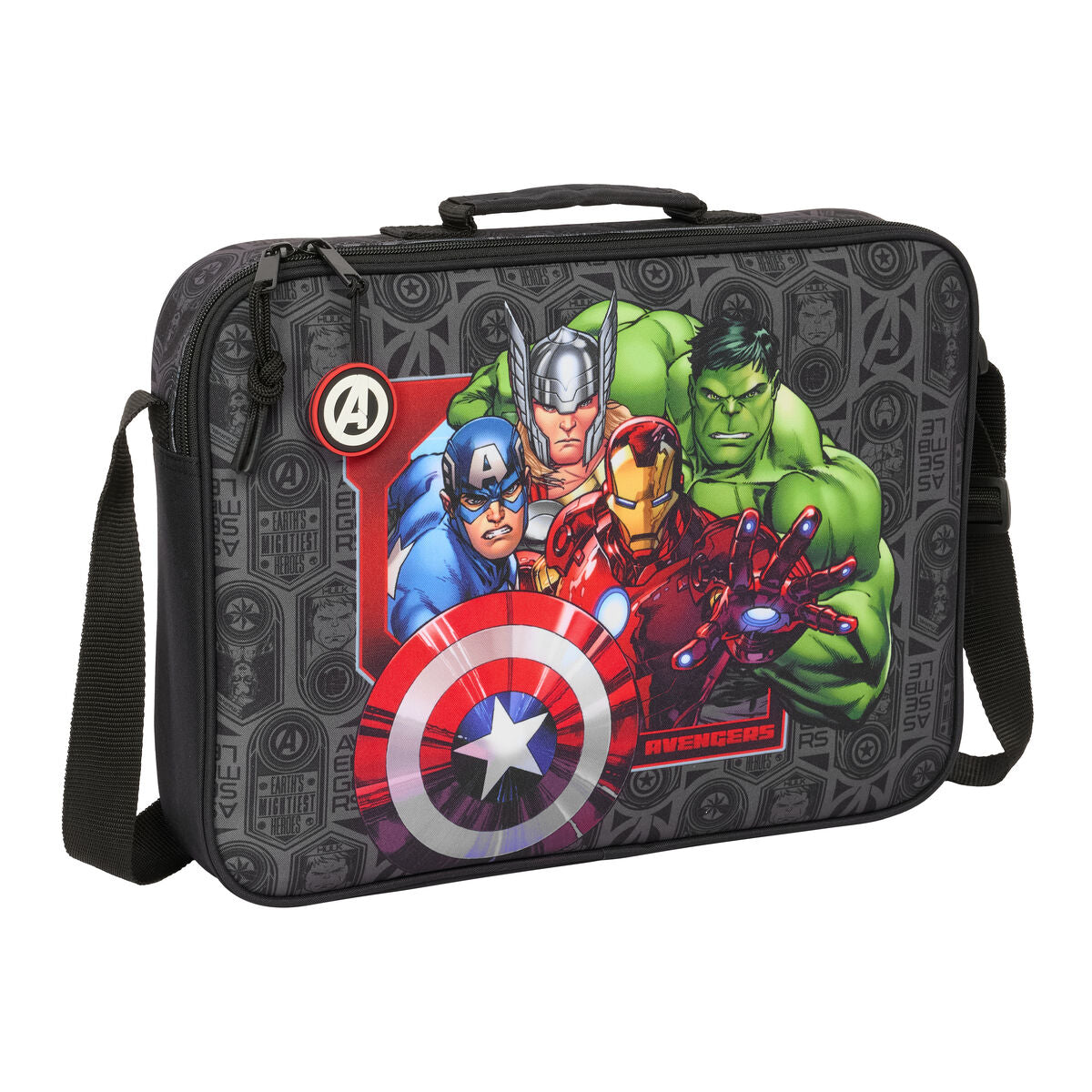 Skolväska The Avengers Vendetta Svart 38 x 28 x 6 cm-Kontor och Kontorsmaterial, Skol- och utbildningsmaterial-The Avengers-peaceofhome.se