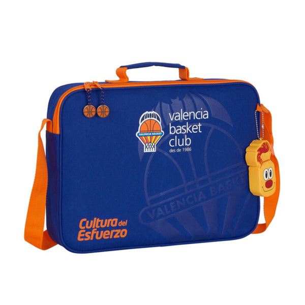 Skolväska Valencia Basket Blå Orange (38 x 28 x 6 cm)-Kontor och Kontorsmaterial, Skol- och utbildningsmaterial-Valencia Basket-peaceofhome.se