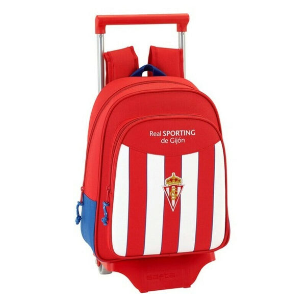 Skolväska med hjul 705 Real Sporting de Gijón (27 x 10 x 67 cm)-Kontor och Kontorsmaterial, Skol- och utbildningsmaterial-Real Sporting de Gijón-peaceofhome.se
