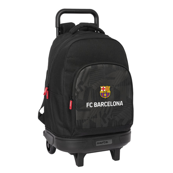 Skolväska med hjul F.C. Barcelona Black Svart 33 x 45 x 22 cm-Kontor och Kontorsmaterial, Skol- och utbildningsmaterial-F.C. Barcelona-peaceofhome.se