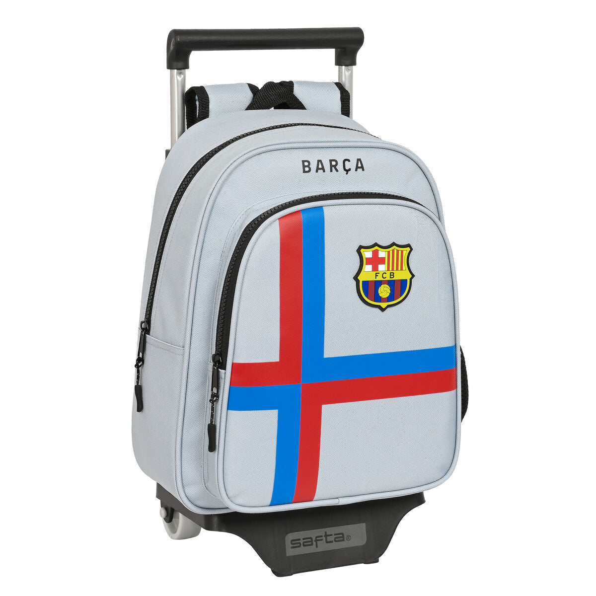 Skolväska med hjul F.C. Barcelona Grå 27 x 33 x 10 cm-Kontor och Kontorsmaterial, Skol- och utbildningsmaterial-F.C. Barcelona-peaceofhome.se