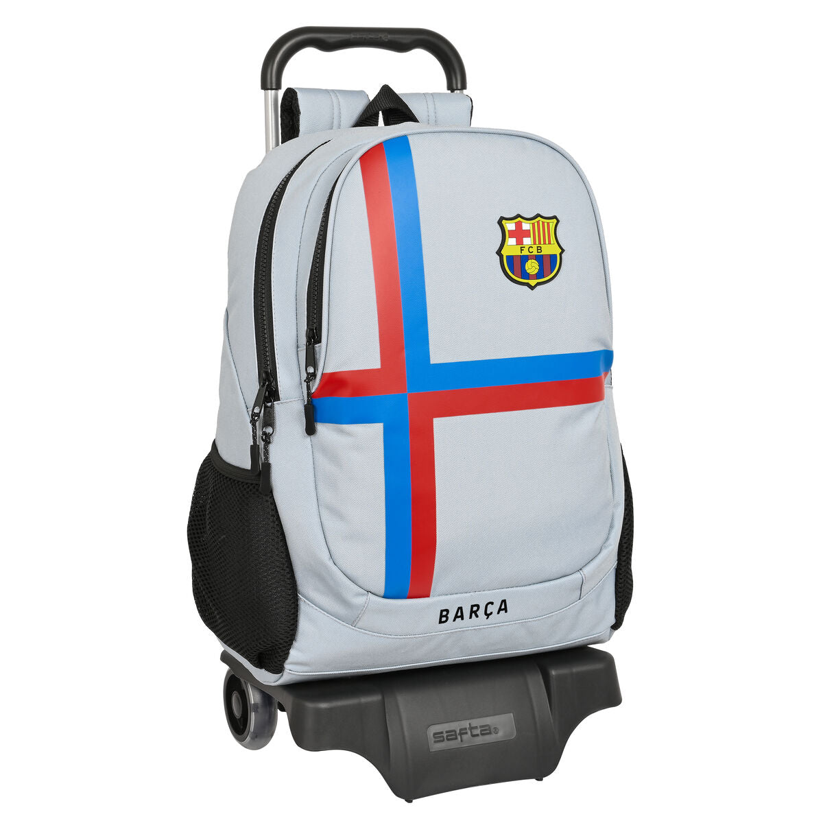 Skolväska med hjul F.C. Barcelona Grå (32 x 44 x 16 cm)-Kontor och Kontorsmaterial, Skol- och utbildningsmaterial-F.C. Barcelona-peaceofhome.se