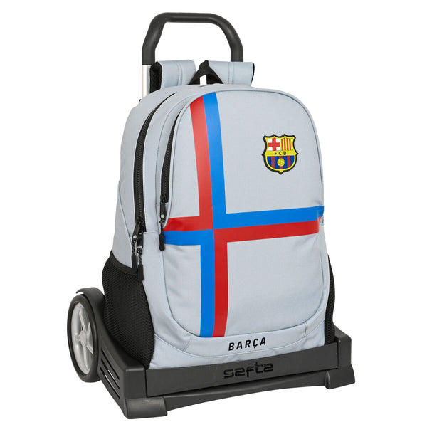 Skolväska med hjul F.C. Barcelona Grå 32 x 44 x 16 cm-Kontor och Kontorsmaterial, Skol- och utbildningsmaterial-F.C. Barcelona-peaceofhome.se
