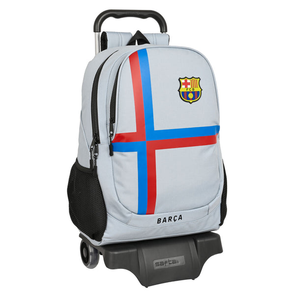 Skolväska med hjul F.C. Barcelona Grå (32 x 44 x 16 cm)-Kontor och Kontorsmaterial, Skol- och utbildningsmaterial-F.C. Barcelona-peaceofhome.se