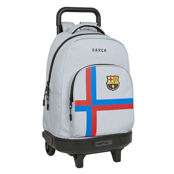 Skolväska med hjul F.C. Barcelona Grå (33 x 45 x 22 cm)-Kontor och Kontorsmaterial, Skol- och utbildningsmaterial-F.C. Barcelona-peaceofhome.se