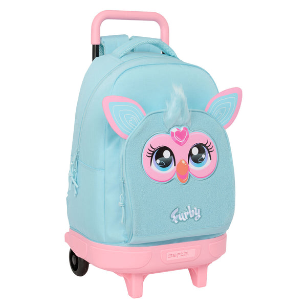 Skolväska med hjul Furby Himmelsblå 33 x 45 x 22 cm-Kontor och Kontorsmaterial, Skol- och utbildningsmaterial-Furby-peaceofhome.se