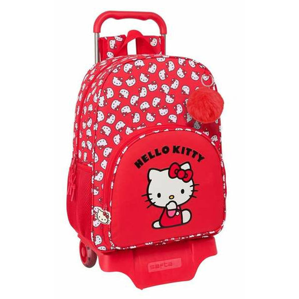 Skolväska med hjul Hello Kitty Iconic 33 x 42 x 14 cm-Kontor och Kontorsmaterial, Skol- och utbildningsmaterial-Hello Kitty-peaceofhome.se