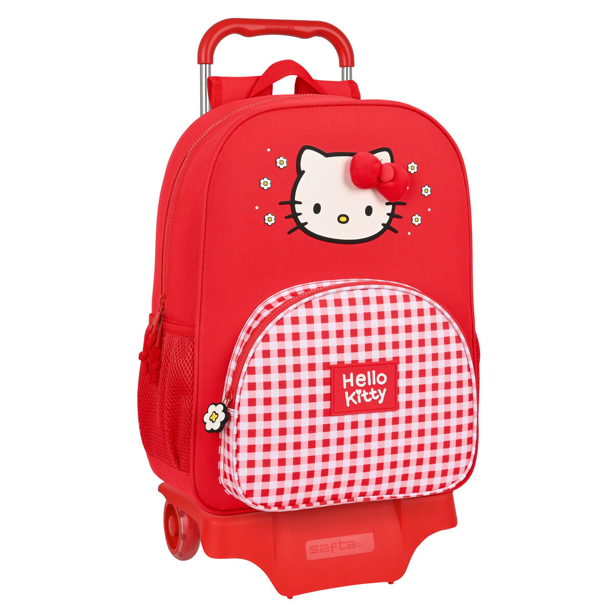 Skolväska med hjul Hello Kitty Spring Röd (33 x 42 x 14 cm)-Kontor och Kontorsmaterial, Skol- och utbildningsmaterial-Hello Kitty-peaceofhome.se