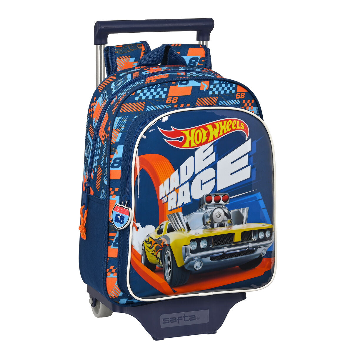 Skolväska med hjul Hot Wheels Speed club Orange (27 x 33 x 10 cm)-Kontor och Kontorsmaterial, Skol- och utbildningsmaterial-Hot Wheels-peaceofhome.se