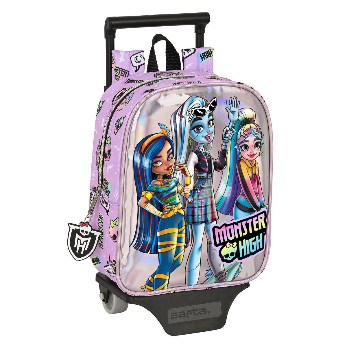 Skolväska med hjul Monster High Best boos Lila 22 x 27 x 10 cm-Kontor och Kontorsmaterial, Skol- och utbildningsmaterial-Monster High-peaceofhome.se