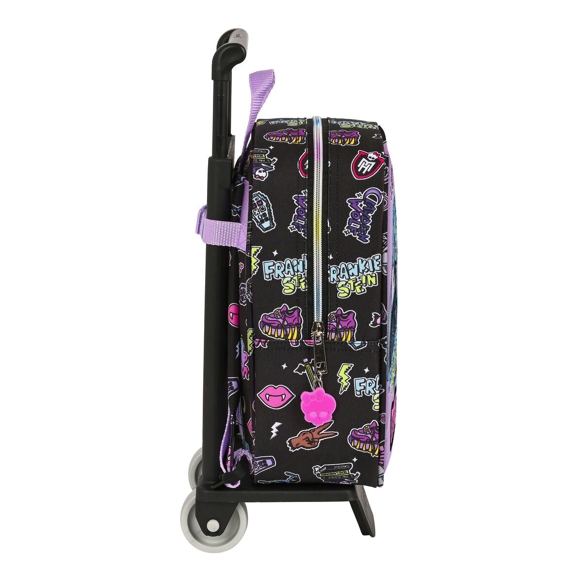 Skolväska med hjul Monster High Creep Svart 22 x 27 x 10 cm-Kontor och Kontorsmaterial, Skol- och utbildningsmaterial-Monster High-peaceofhome.se