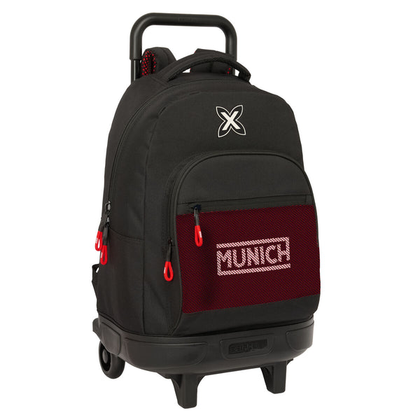 Skolväska med hjul Munich Vulcan Svart 33 x 45 x 22 cm-Kontor och Kontorsmaterial, Skol- och utbildningsmaterial-Munich-peaceofhome.se