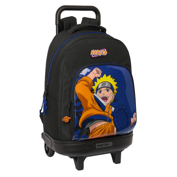 Skolväska med hjul Naruto Ninja Blå Svart 33 x 45 x 22 cm-Kontor och Kontorsmaterial, Skol- och utbildningsmaterial-Naruto-peaceofhome.se
