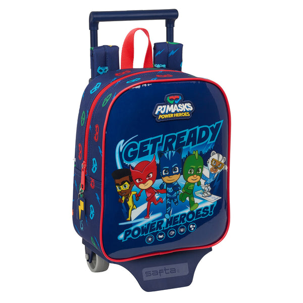 Skolväska med hjul PJ Masks Ready 22 x 27 x 10 cm-Kontor och Kontorsmaterial, Skol- och utbildningsmaterial-PJ Masks-peaceofhome.se