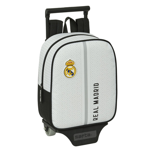 Skolväska med hjul Real Madrid C.F. Vit Grå 22 x 27 x 10 cm-Kontor och Kontorsmaterial, Skol- och utbildningsmaterial-Real Madrid C.F.-peaceofhome.se