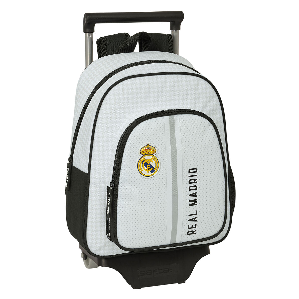 Skolväska med hjul Real Madrid C.F. Vit Grå 28 x 34 x 10 cm-Kontor och Kontorsmaterial, Skol- och utbildningsmaterial-Real Madrid C.F.-peaceofhome.se