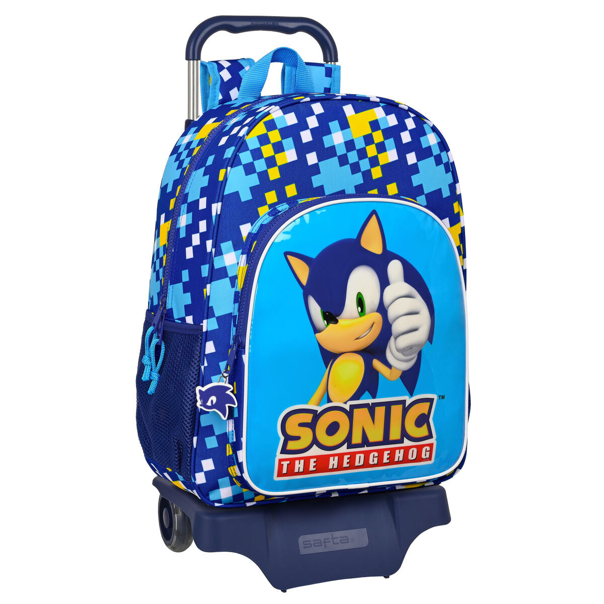 Skolväska med hjul Sonic Speed Blå 33 x 42 x 14 cm-Kontor och Kontorsmaterial, Skol- och utbildningsmaterial-Sonic-peaceofhome.se