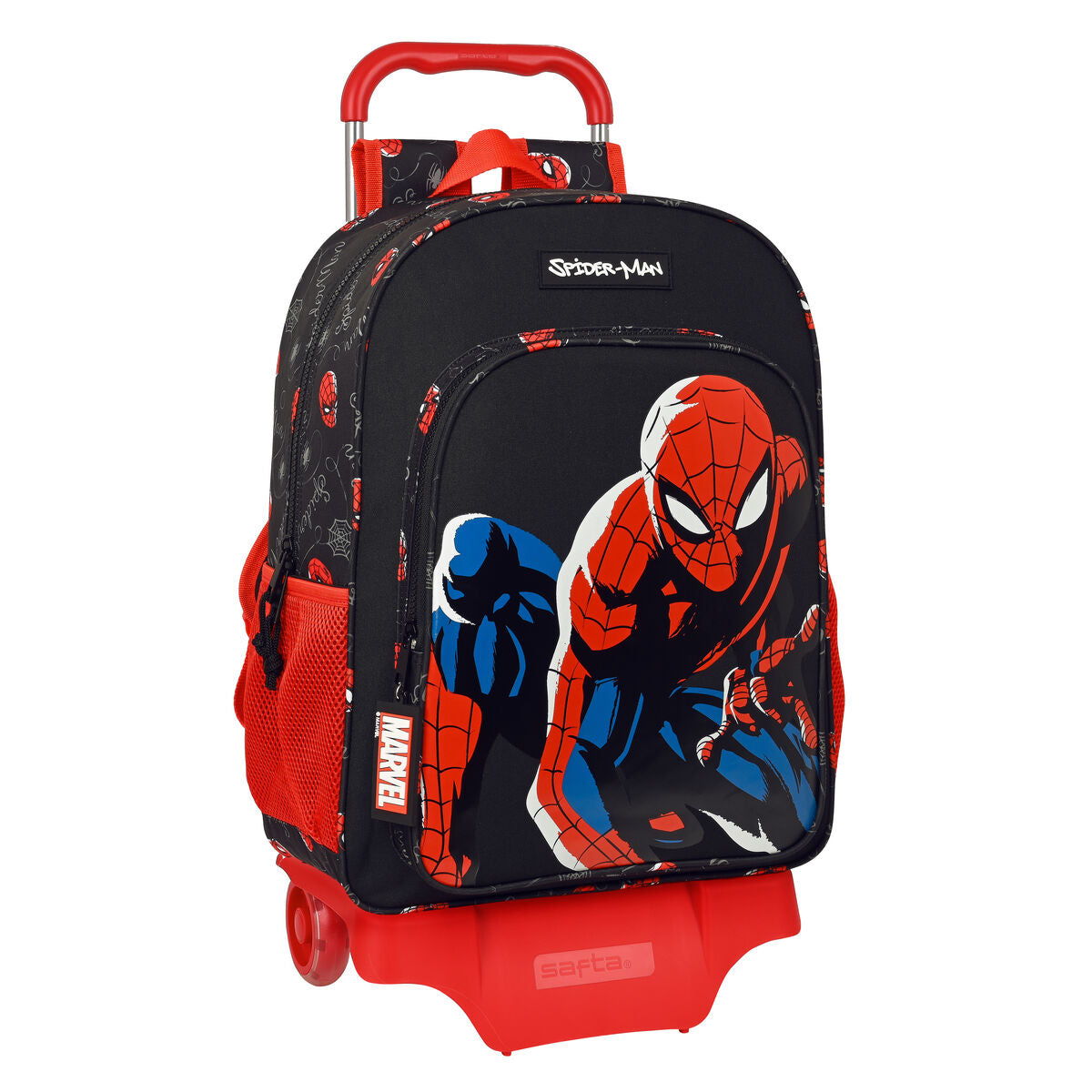 Skolväska med hjul Spider-Man Hero Svart 33 x 42 x 14 cm-Kontor och Kontorsmaterial, Skol- och utbildningsmaterial-Spider-Man-peaceofhome.se