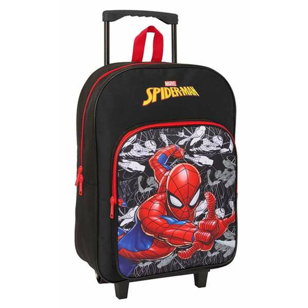 Skolväska med hjul Spider-Man Svart Röd 32 x 42 x 14 cm-Kontor och Kontorsmaterial, Skol- och utbildningsmaterial-Spider-Man-peaceofhome.se