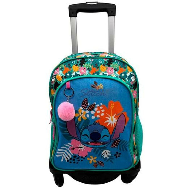 Skolväska med hjul Stitch Tropical Multicolour 40 x 30 x 20 cm-Kontor och Kontorsmaterial, Skol- och utbildningsmaterial-Stitch-peaceofhome.se