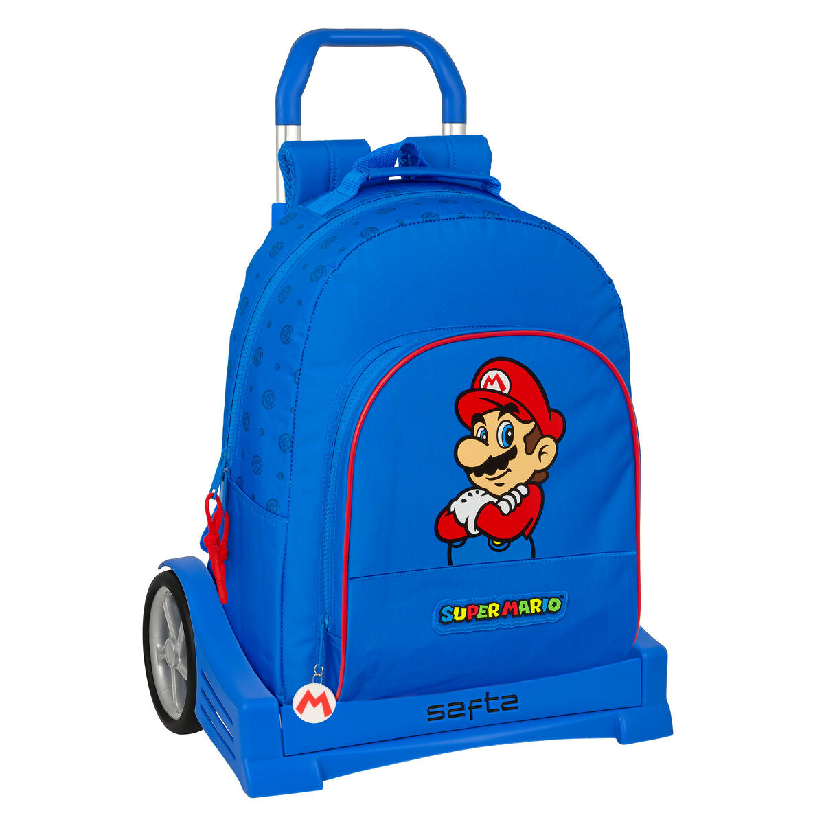 Skolväska med hjul Super Mario Play Blå Röd 32 x 42 x 15 cm-Kontor och Kontorsmaterial, Skol- och utbildningsmaterial-Super Mario-peaceofhome.se