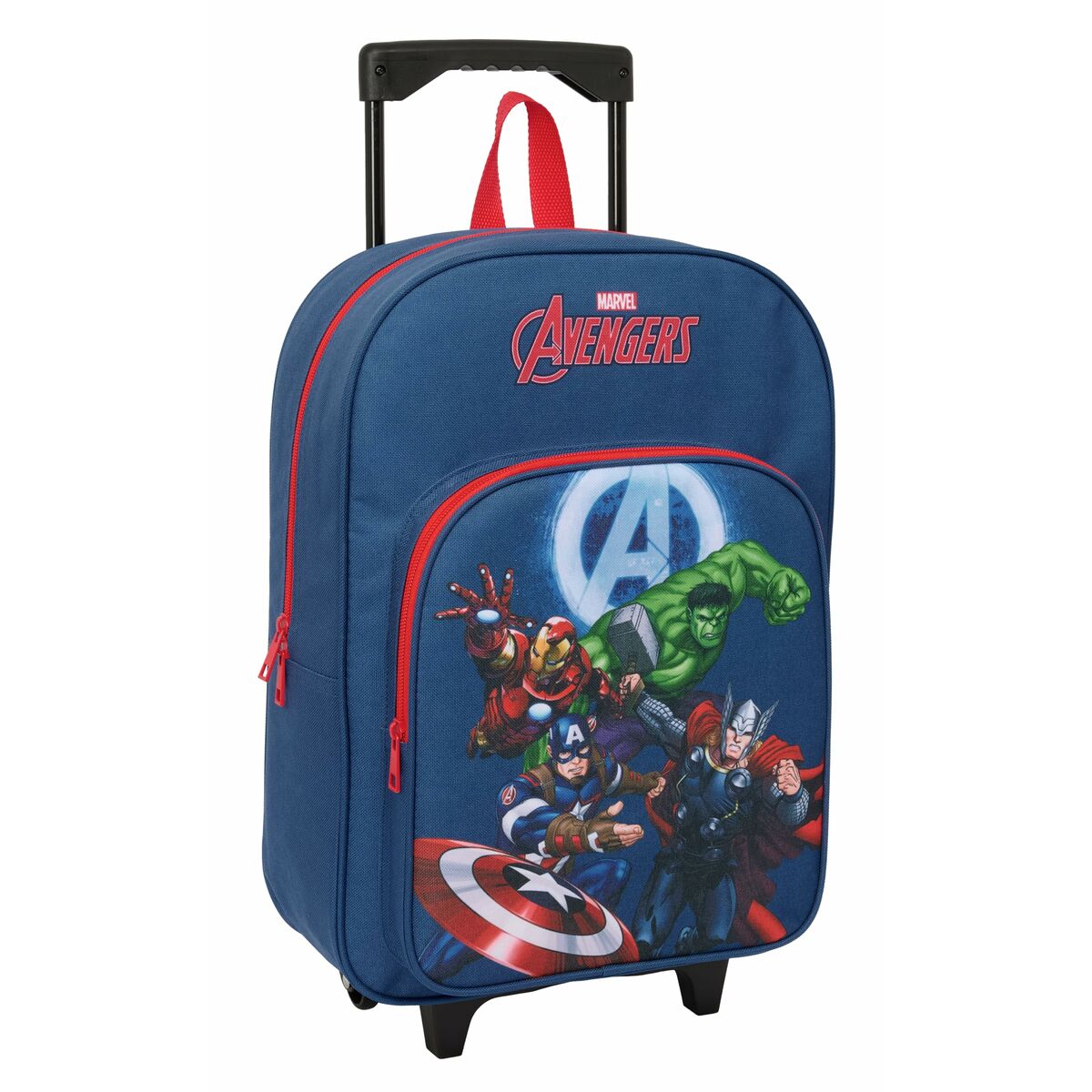 Skolväska med hjul The Avengers Marinblå 32 x 42 x 14 cm-Kontor och Kontorsmaterial, Skol- och utbildningsmaterial-The Avengers-peaceofhome.se