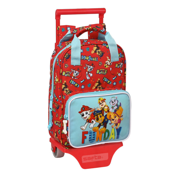 Skolväska med hjul The Paw Patrol Funday Röd Ljusblå (20 x 28 x 8 cm)-Kontor och Kontorsmaterial, Skol- och utbildningsmaterial-The Paw Patrol-peaceofhome.se