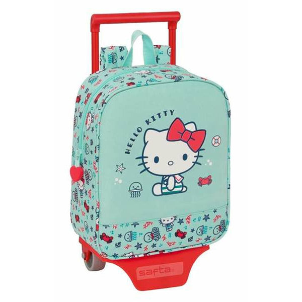 Skolväska med hjul Hello Kitty Sea lovers Turkos 22 x 27 x 10 cm-Kontor och Kontorsmaterial, Skol- och utbildningsmaterial-Hello Kitty-peaceofhome.se
