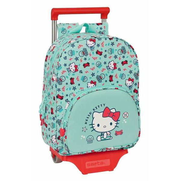 Skolväska med hjul Hello Kitty Sea lovers Turkos 26 x 34 x 11 cm-Kontor och Kontorsmaterial, Skol- och utbildningsmaterial-Hello Kitty-peaceofhome.se