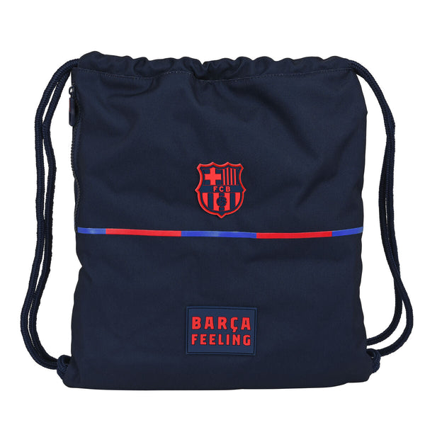 Skopåse med remmar F.C. Barcelona Marinblå 35 x 40 x 1 cm-Kontor och Kontorsmaterial, Skol- och utbildningsmaterial-F.C. Barcelona-peaceofhome.se