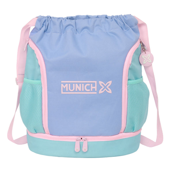 Skopåse med remmar Munich Mellow Blå Rosa Celeste 35 x 40 x 1 cm-Kontor och Kontorsmaterial, Skol- och utbildningsmaterial-Munich-peaceofhome.se