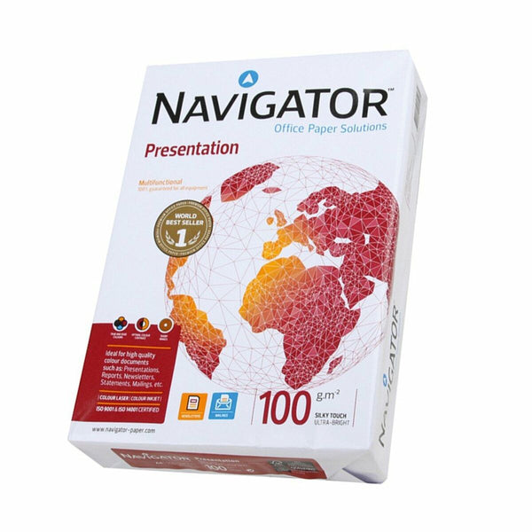 Skrivarpapper Navigator NAV-100-A4 Vit A4-Kontor och Kontorsmaterial, Pappersprodukter för kontoret-Navigator-peaceofhome.se