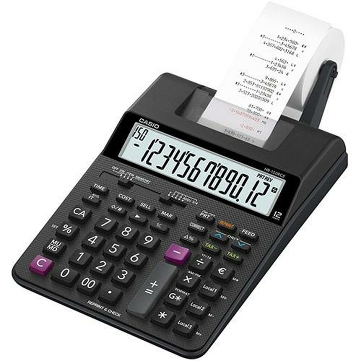 Skrivarräknare Casio HR-150RCE Svart (10 antal)-Kontor och Kontorsmaterial, Kontorselektronik-Casio-peaceofhome.se