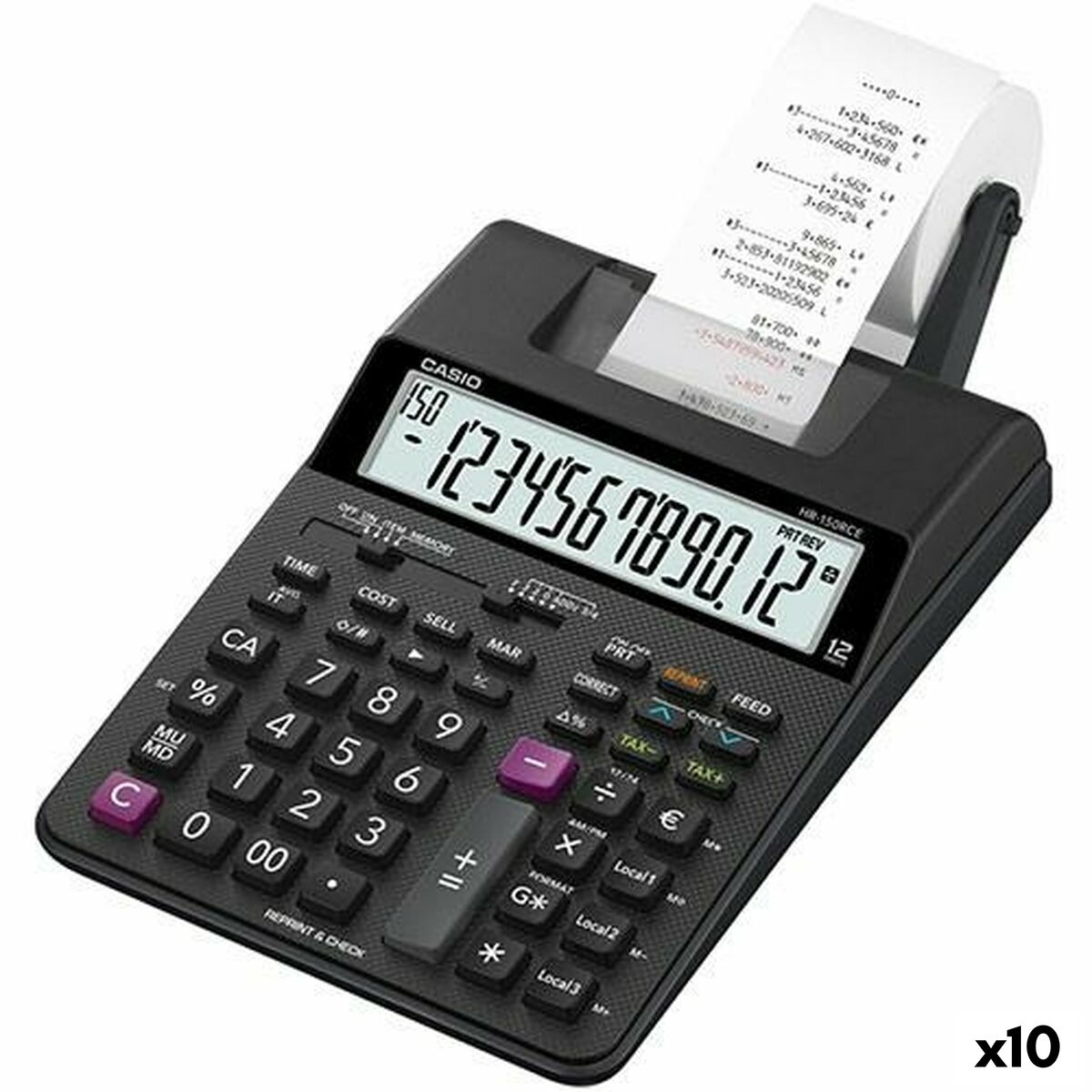 Skrivarräknare Casio HR-150RCE Svart (10 antal)-Kontor och Kontorsmaterial, Kontorselektronik-Casio-peaceofhome.se