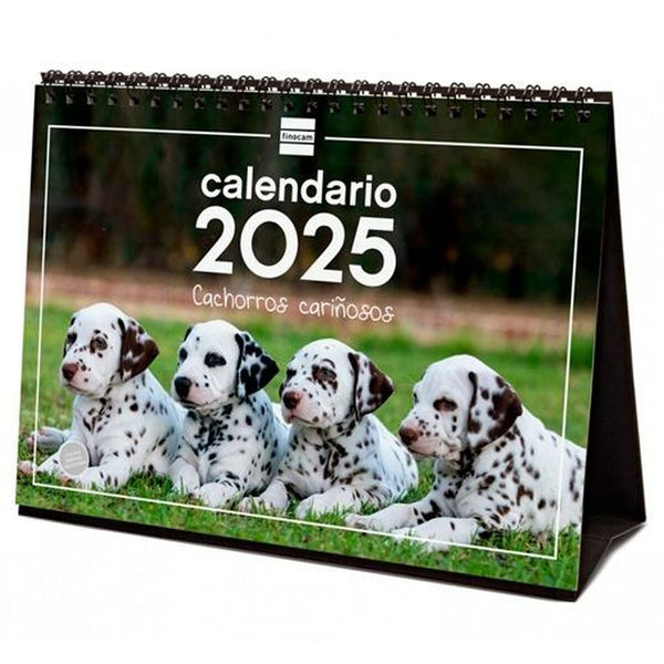 Skrivbordskalender Finocam CACHORROS CARIÑOSOS Multicolour Papper 21 x 15 cm 2025-Kontor och Kontorsmaterial, Kalendrar, dagböcker och personliga arrangörer-Finocam-peaceofhome.se