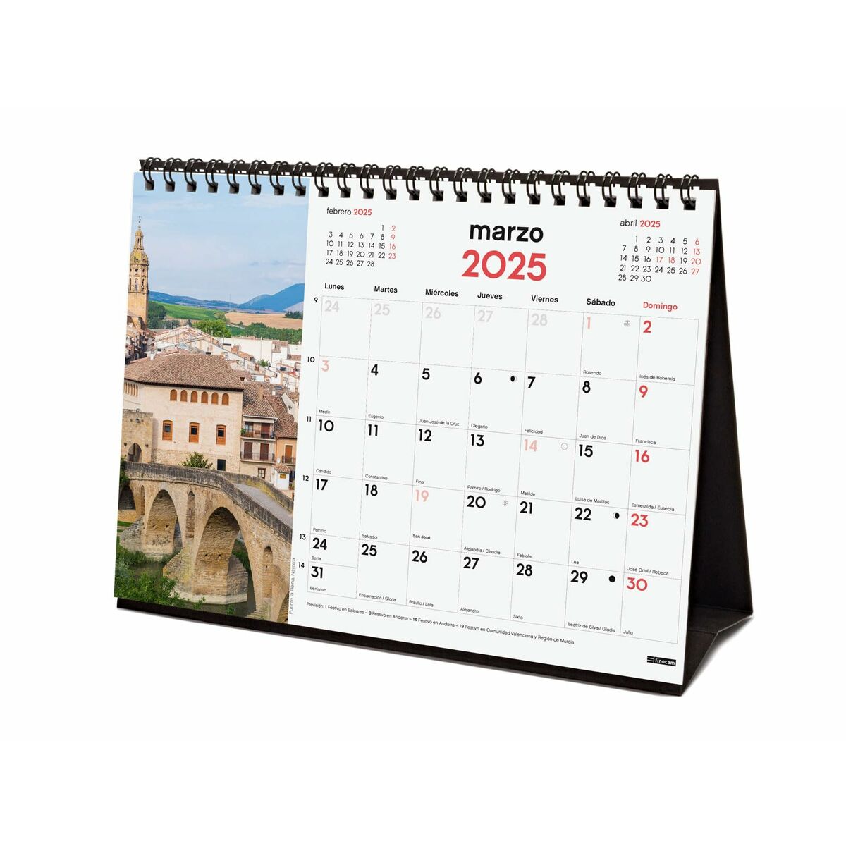 Skrivbordskalender Finocam CAMINO DE SANTIAGO Multicolour Papper 21 x 15 cm 2025-Kontor och Kontorsmaterial, Kalendrar, dagböcker och personliga arrangörer-Finocam-peaceofhome.se