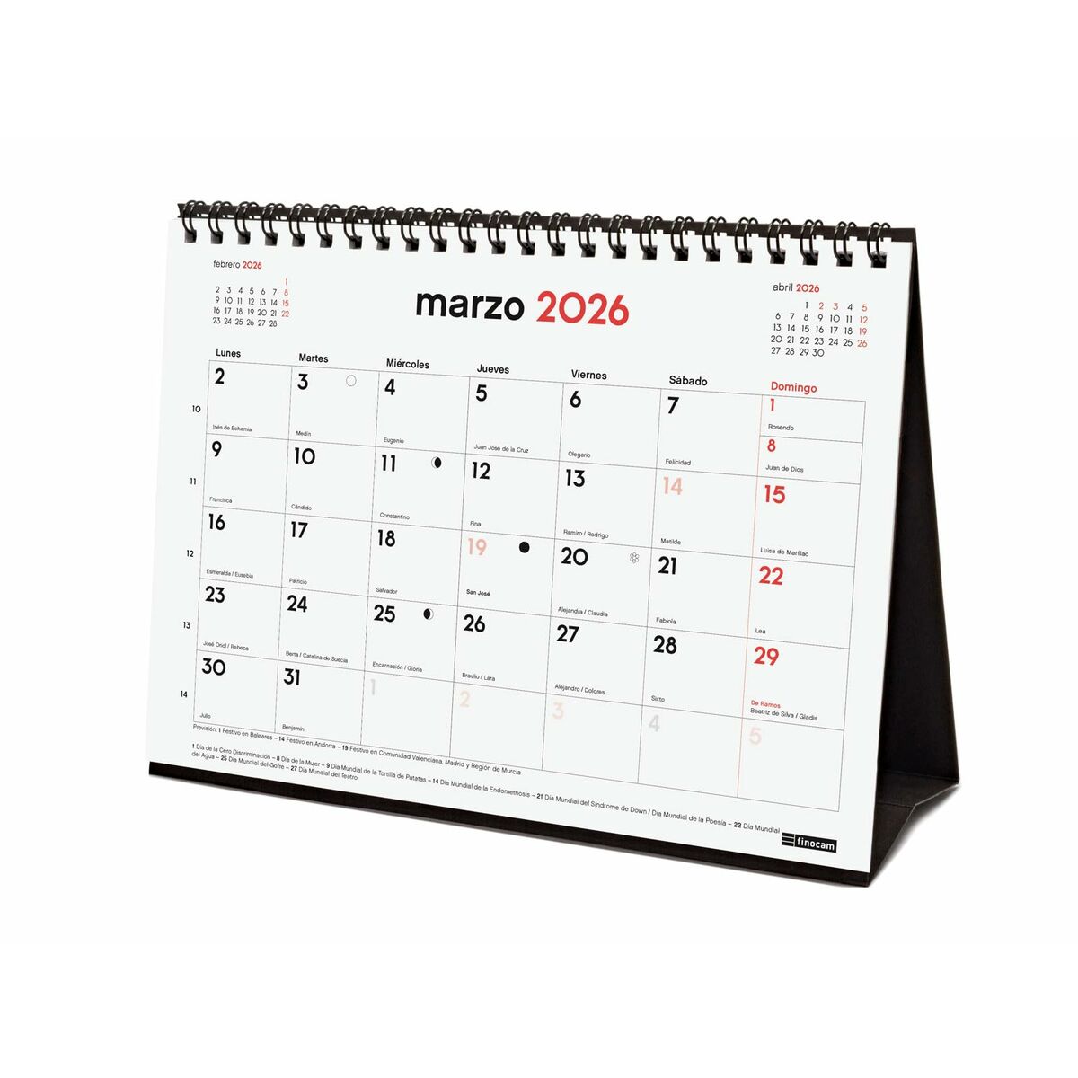Skrivbordskalender Finocam-Kontor och Kontorsmaterial, Kalendrar, dagböcker och personliga arrangörer-Finocam-peaceofhome.se