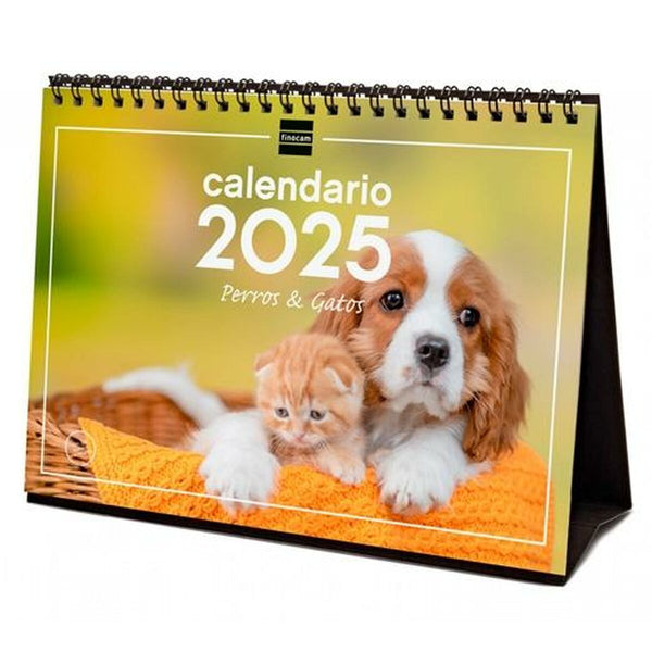 Skrivbordskalender Finocam PERROS Y GATOS Multicolour Papper 21 x 15 cm 2025-Kontor och Kontorsmaterial, Kalendrar, dagböcker och personliga arrangörer-Finocam-peaceofhome.se