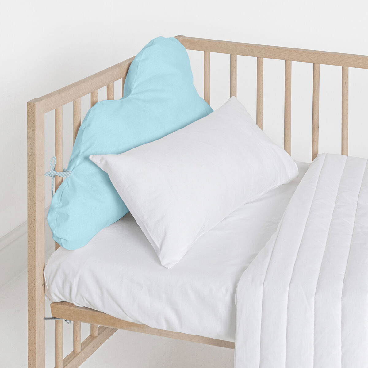 Skydd till spjälsäng HappyFriday Basic Kids Cloud Blå 60 x 40 cm-Bebis, Sovrum-HappyFriday-peaceofhome.se