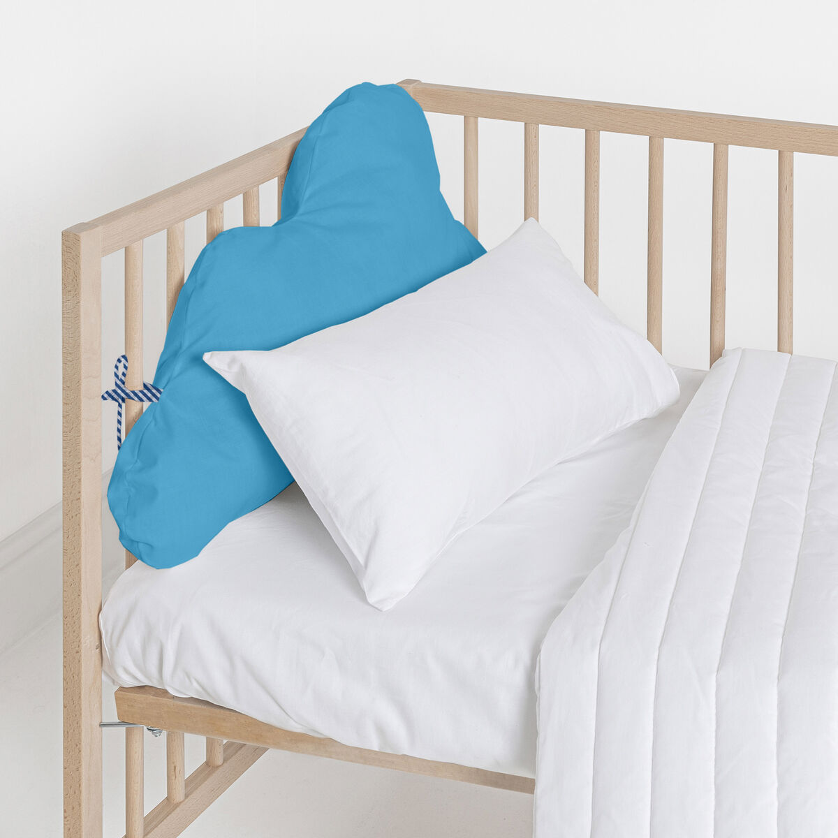 Skydd till spjälsäng HappyFriday Basic Kids Cloud Turkos 60 x 40 cm-Bebis, Sovrum-HappyFriday-peaceofhome.se