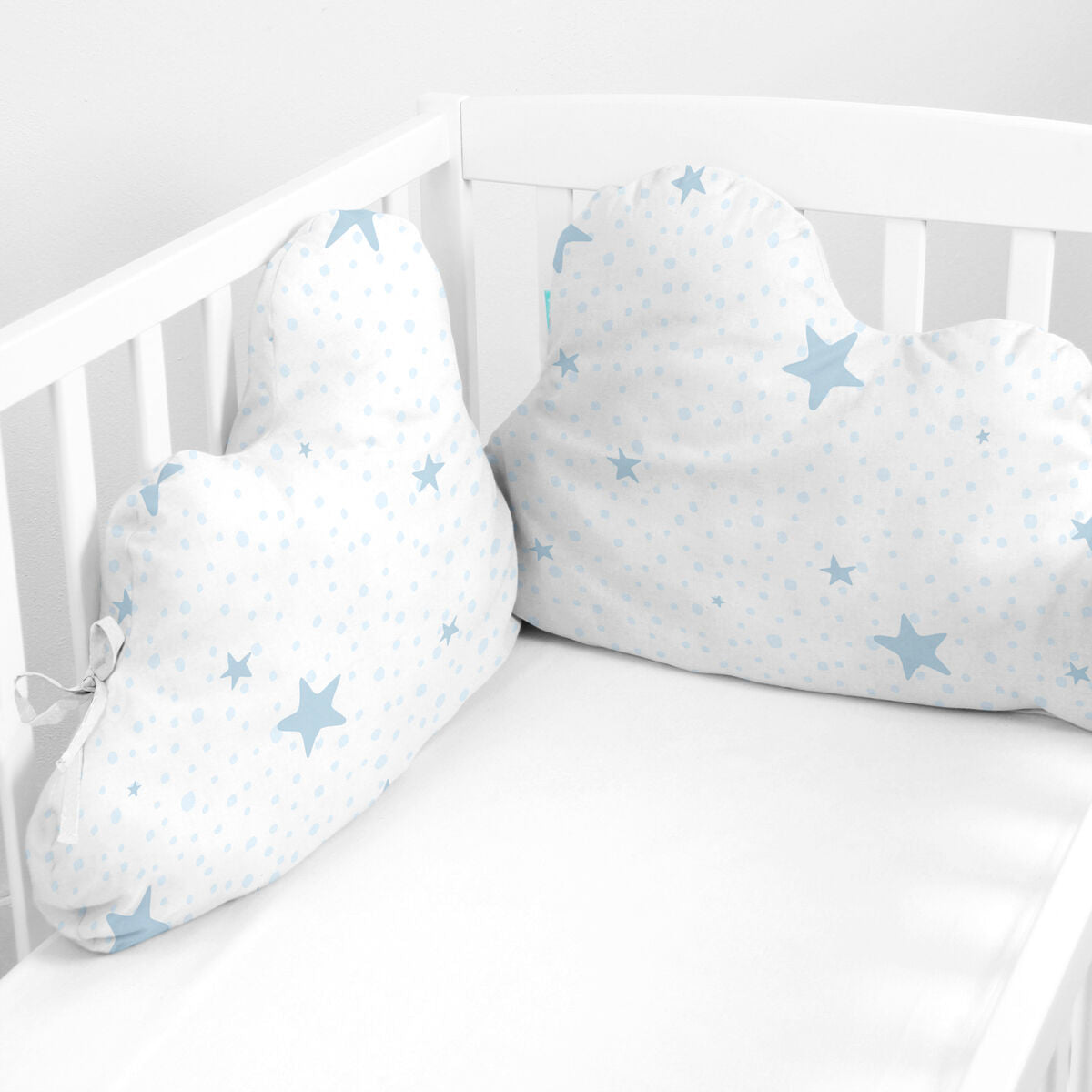 Skydd till spjälsäng HappyFriday Basic Kids Little star Blå 60 x 40 cm-Bebis, Sovrum-HappyFriday-peaceofhome.se