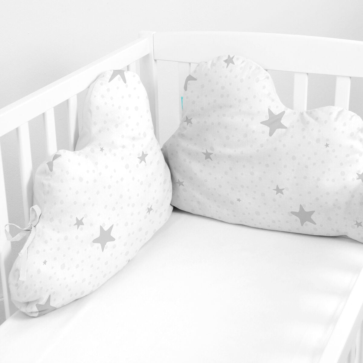 Skydd till spjälsäng HappyFriday Basic Kids Little star Grå 60 x 40 cm-Bebis, Sovrum-HappyFriday-peaceofhome.se